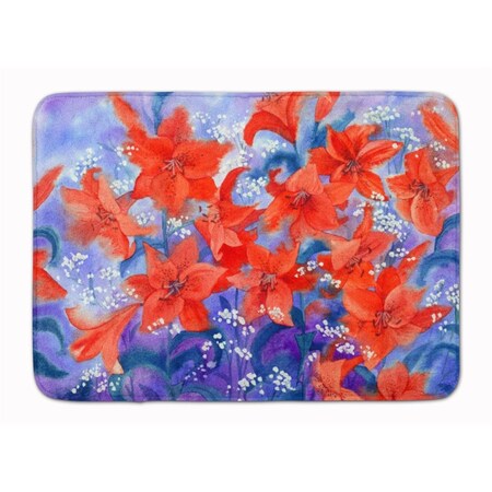 Carolines Treasures Lillies Machine Washable Memory Foam Mat IBD0257RUG